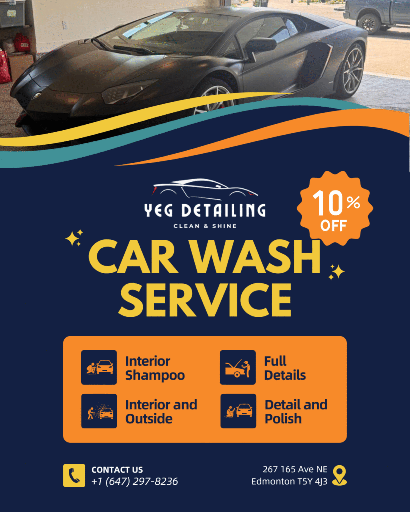 Car Detailing in Edmonton, car wash, yeg detailing