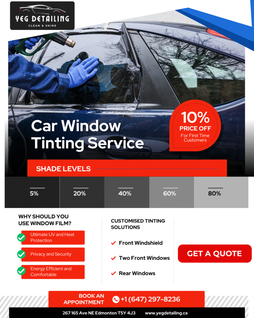 car window tinting service in Edmonton